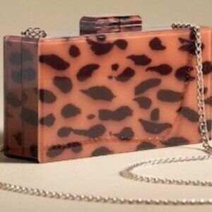 Rae of Light x Anthropologie Printed Acrylic Clutch NWT